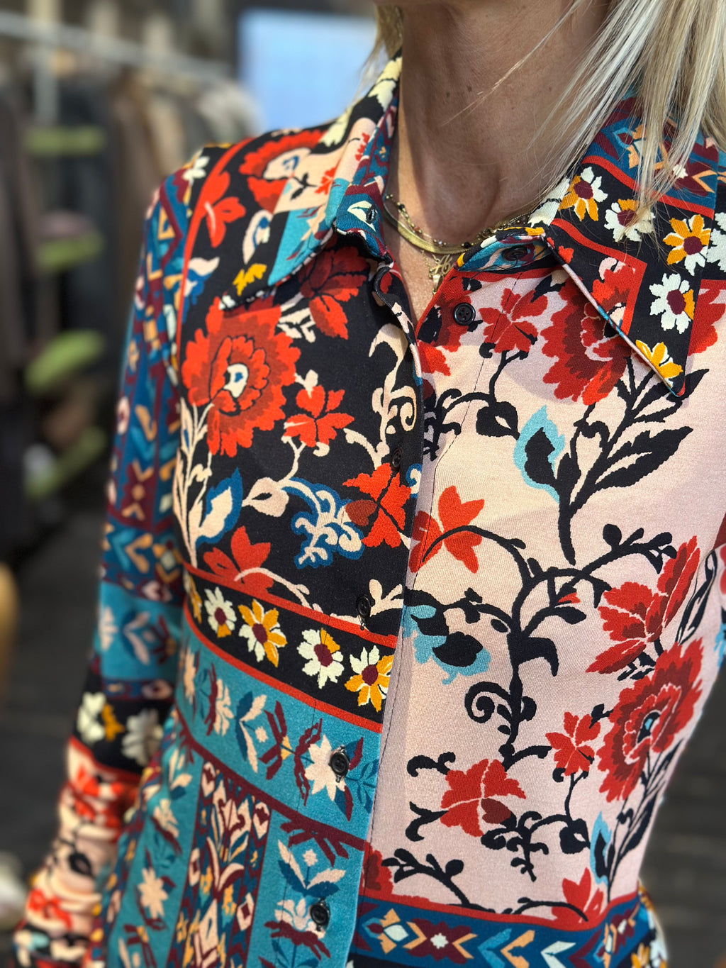 Camicia floreale in jersey _ Dixie