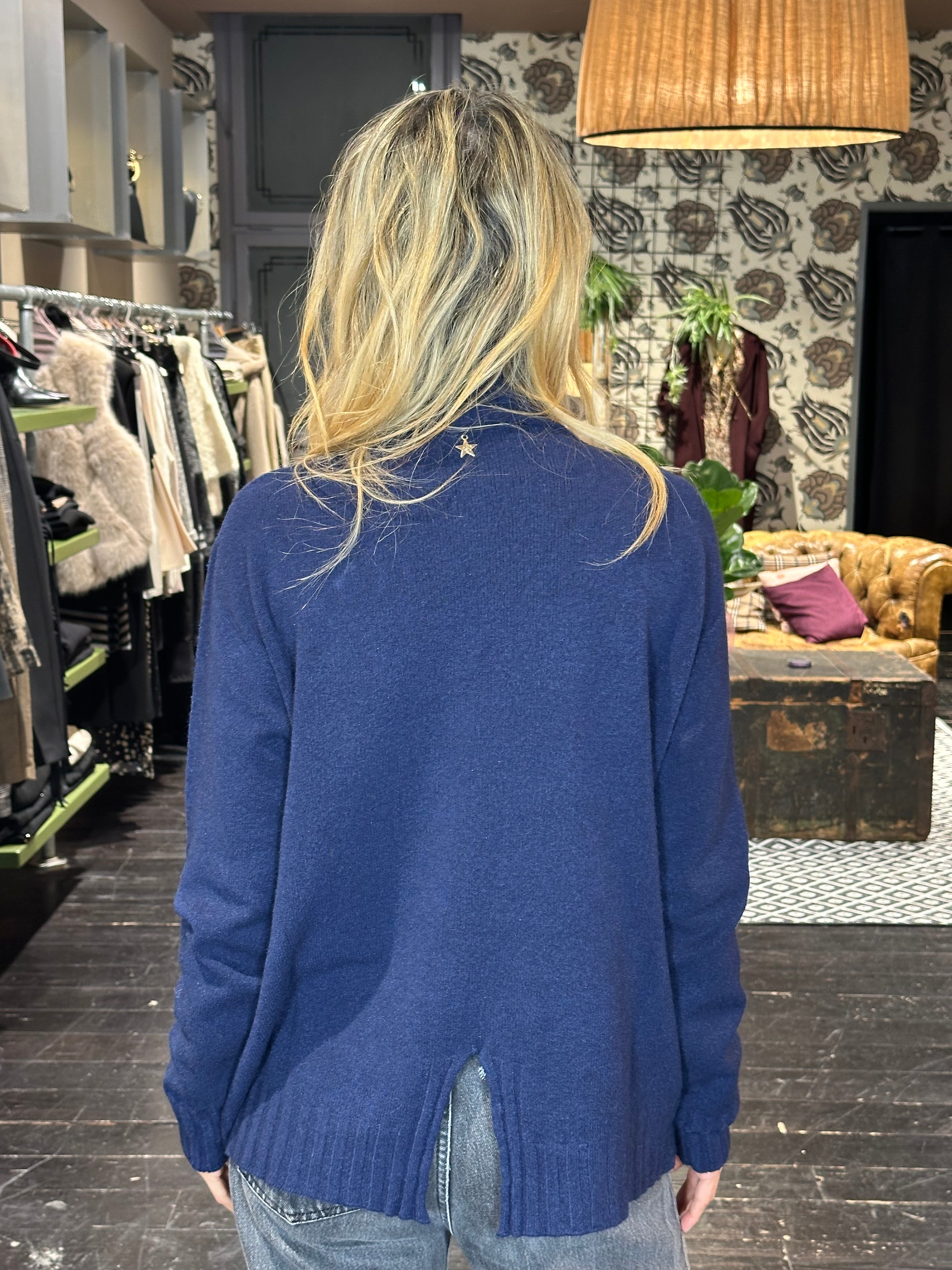 Maglia Over Lupetto Blu _ Souvenir