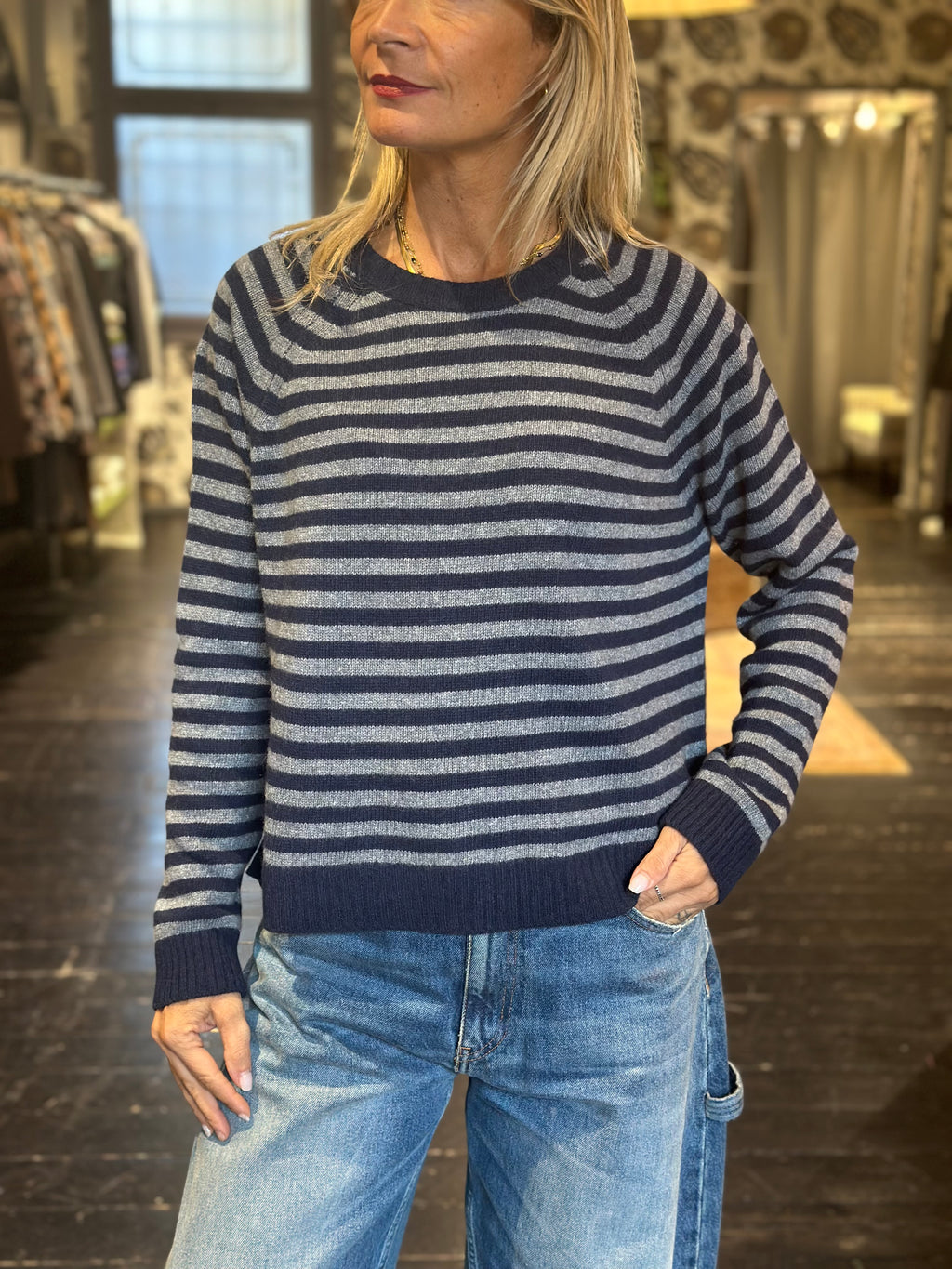 Maglia Girocollo Blu _ Karma