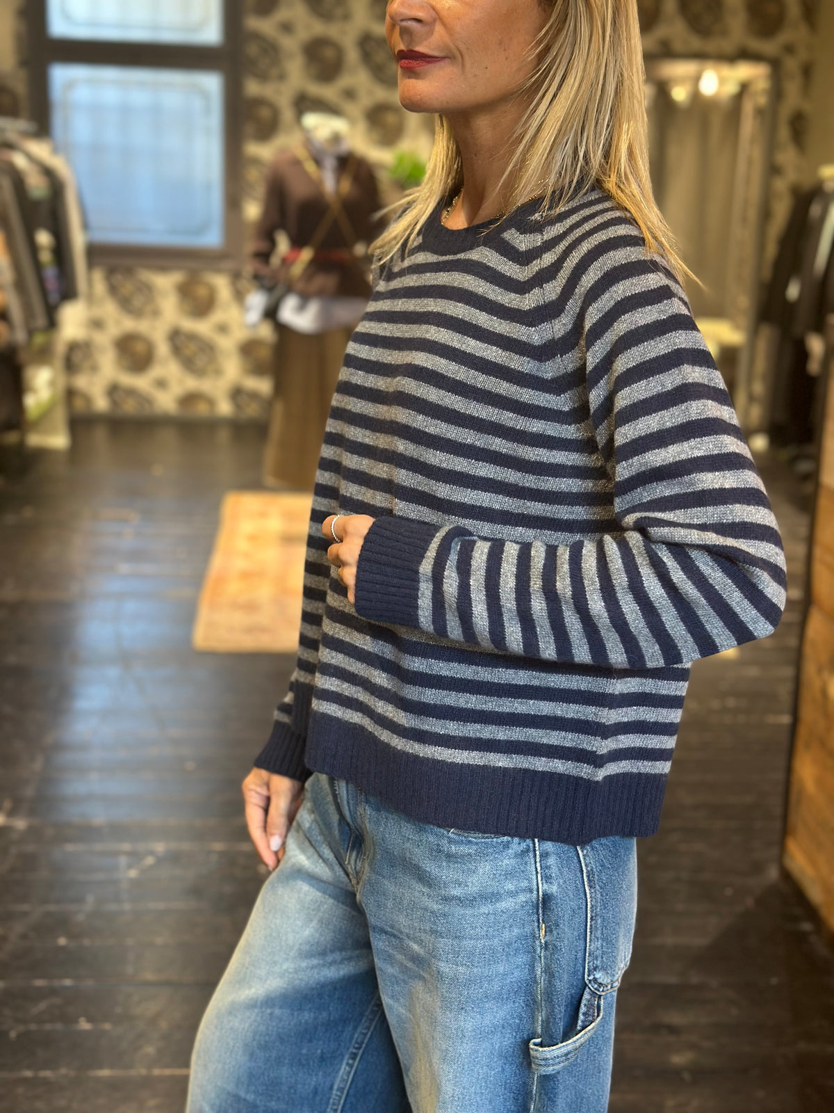 Maglia Girocollo Blu _ Karma