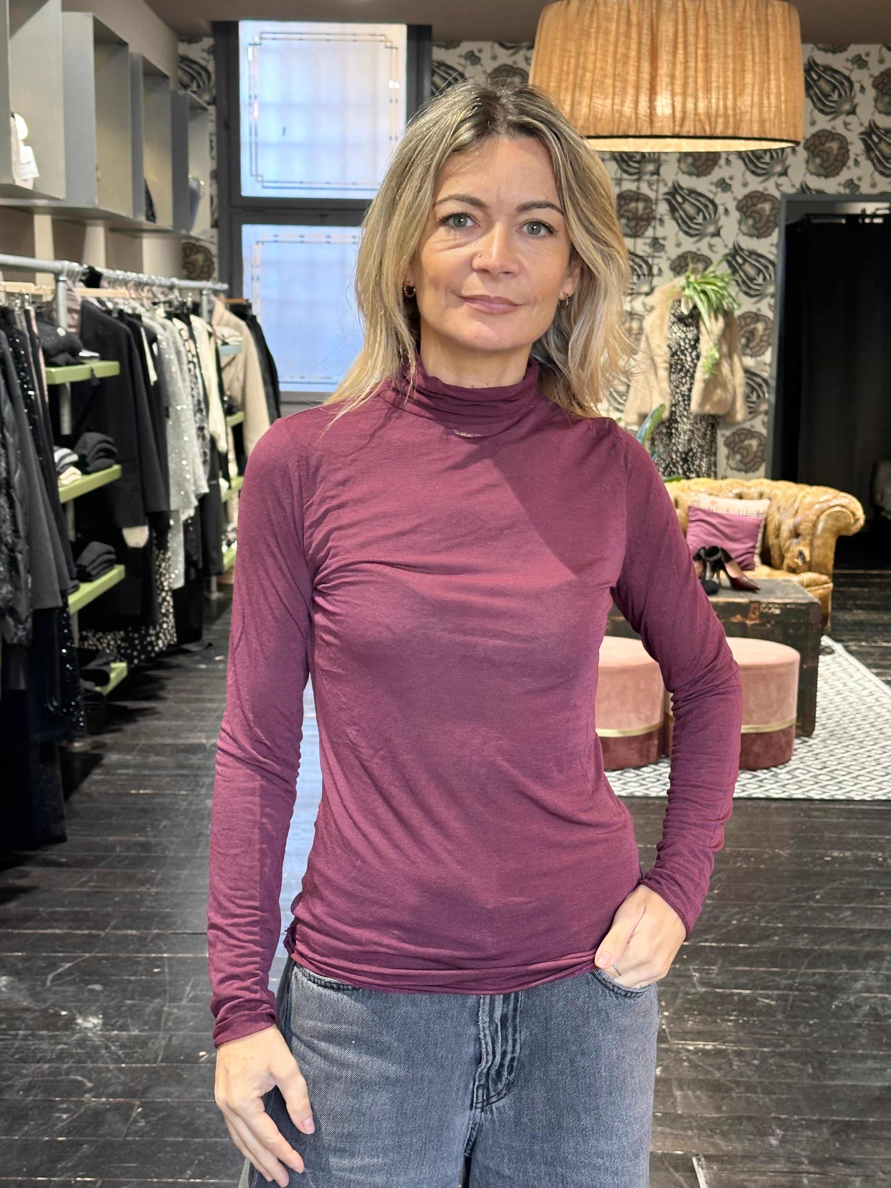 Cachemerina Collo alto Bordeaux _ Mi.LE. for soku