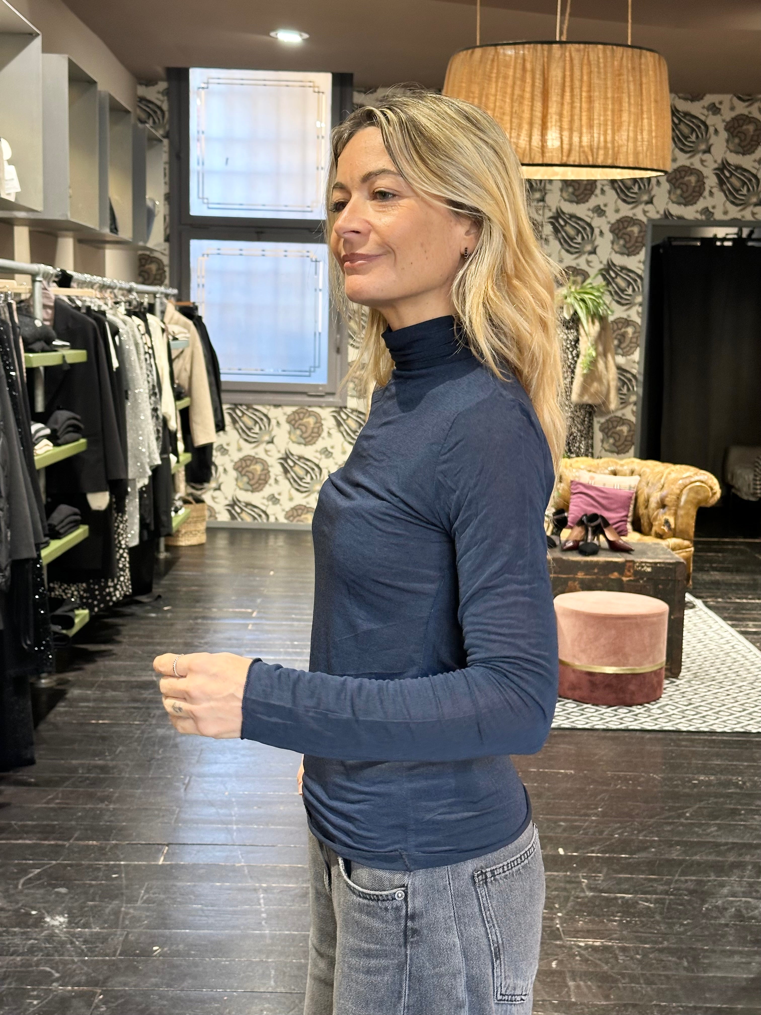 Cachemerina Collo Alto Blu _ Mi.LE. for soku