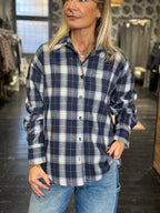 Camicia check blu over _ MI.LE. for soku
