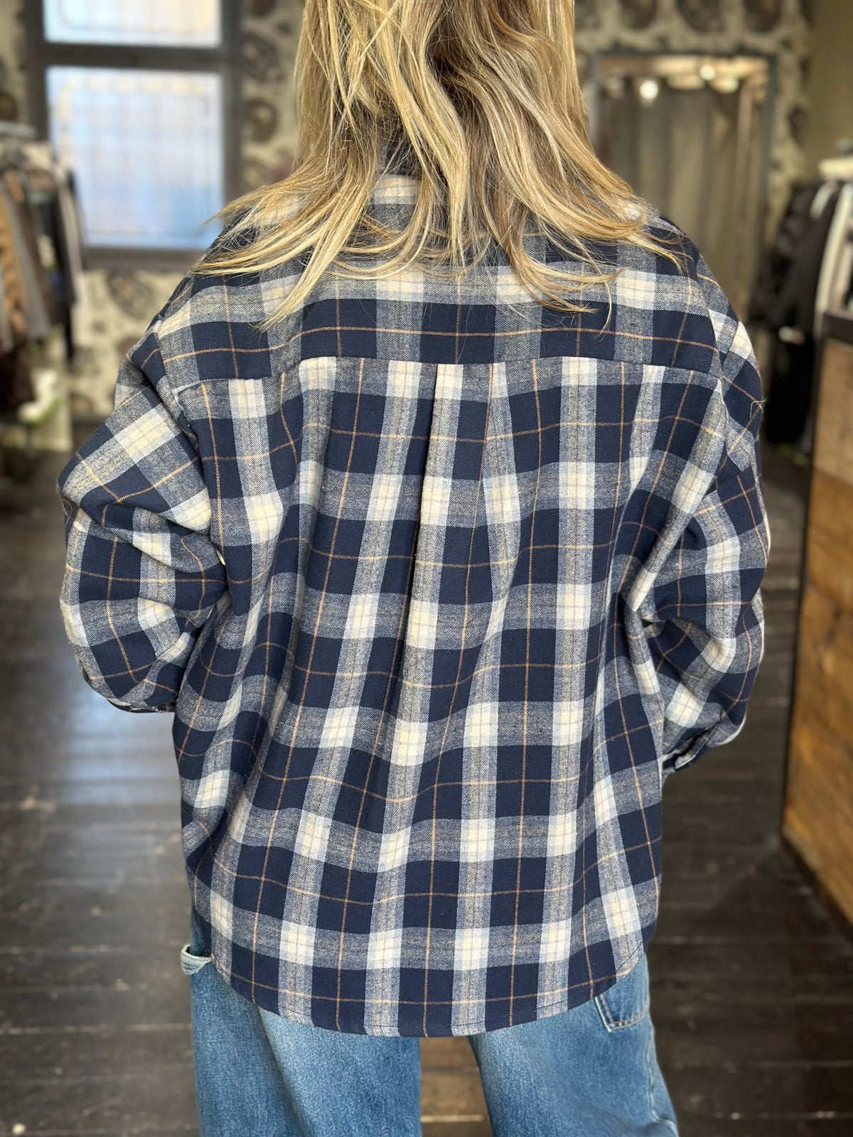 Camicia check blu over _ MI.LE. for soku