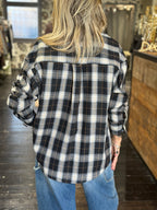 Camicia check nera over _ MI.LE. for soku