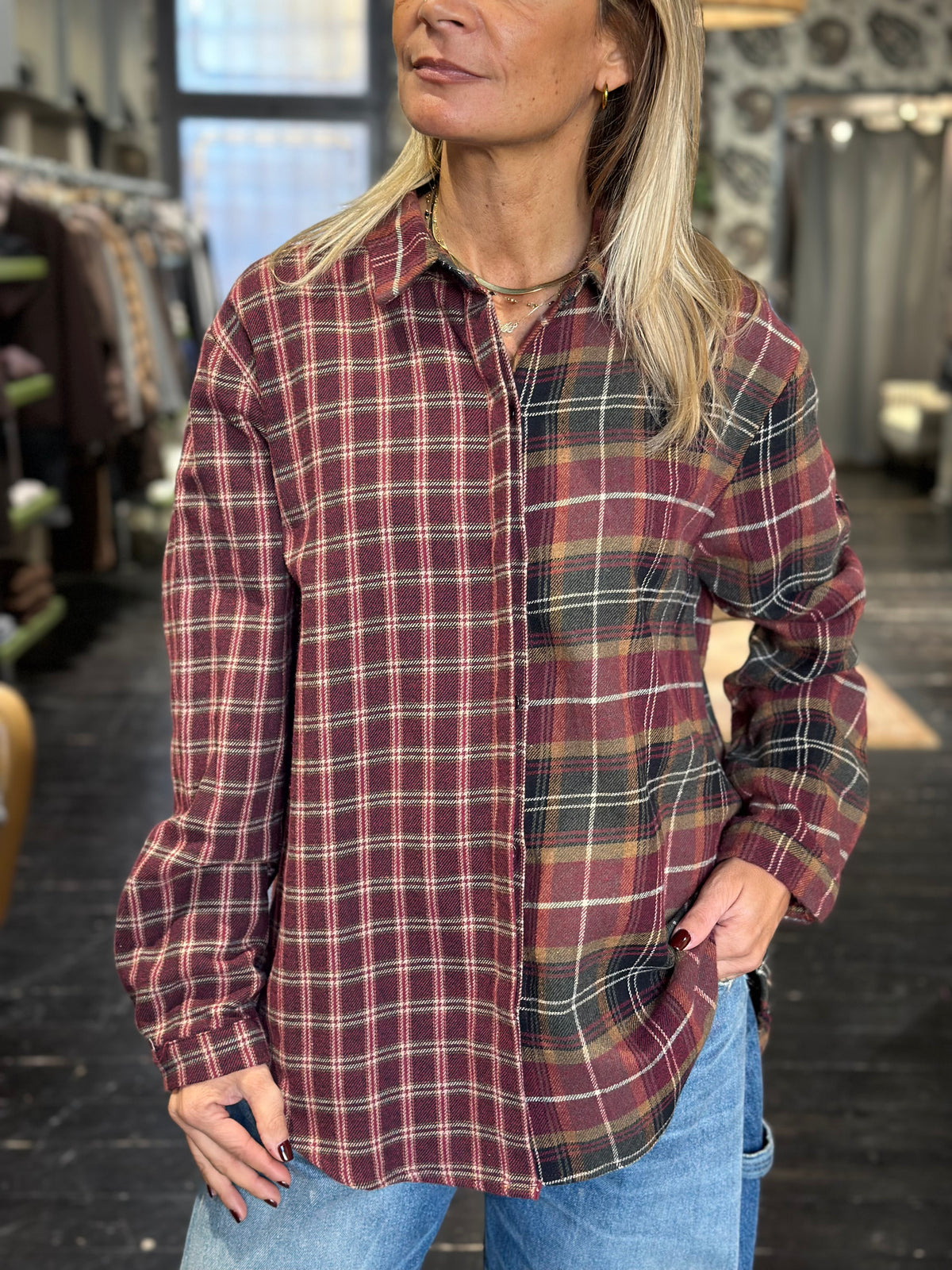Camicia Patchork in check _ Mi.LE. for soku