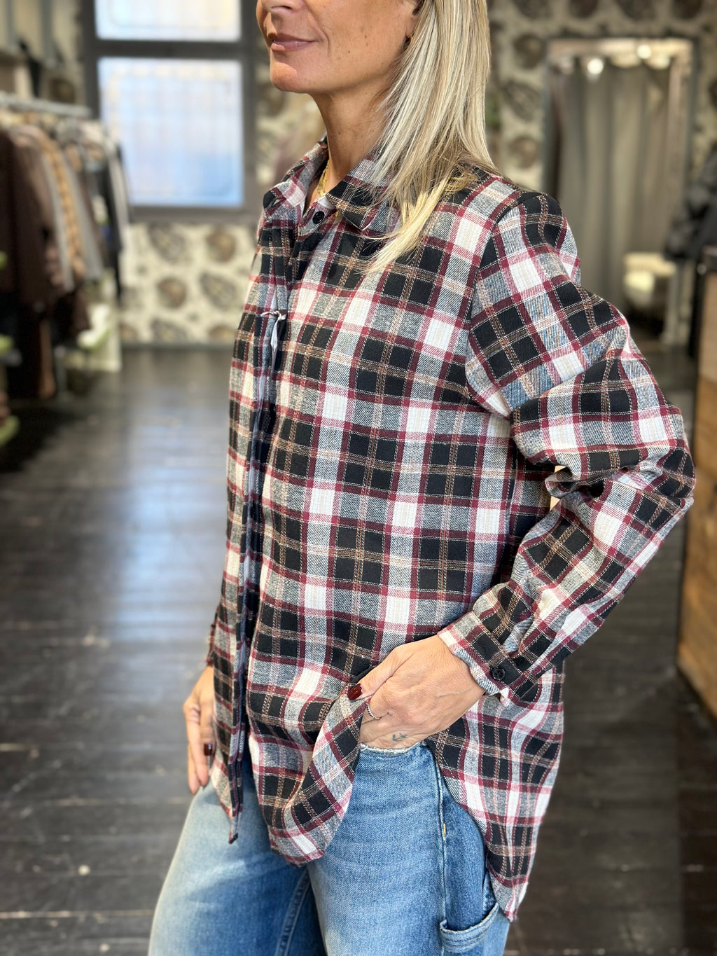 Camicia Check Nero/Bordeaux _ MI.LE. for soku