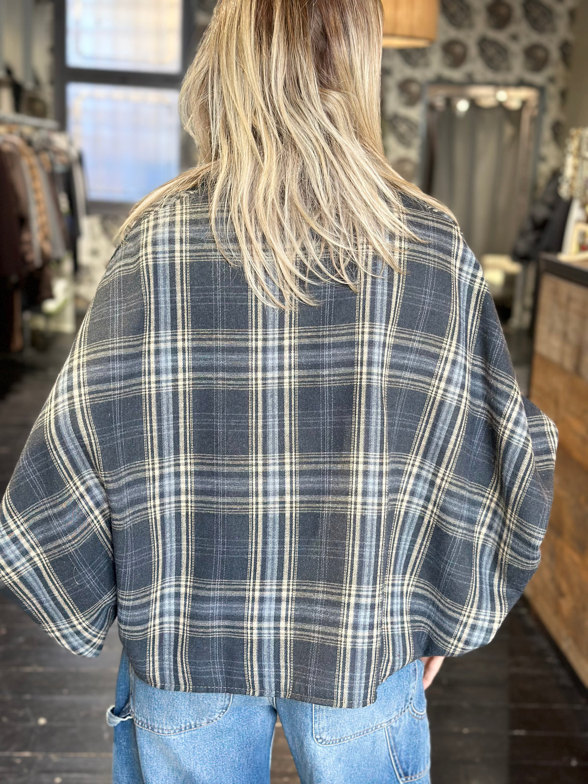 Camicia Check grigio Ampia _ Mi.LE. for soku