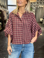 Camicia Check Bordeaux Ampia _MI.LE. for soku