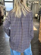 Camicia Check Blu/Moro Over _ MI.LE, for soku