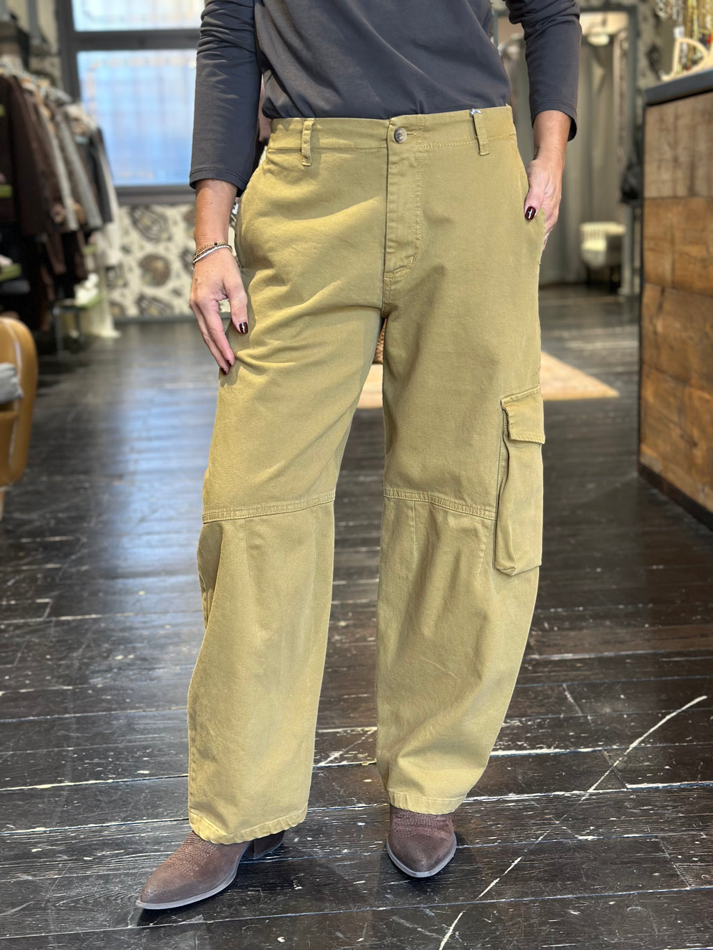 Pantalone cargo senape _ MI.LE. for soku