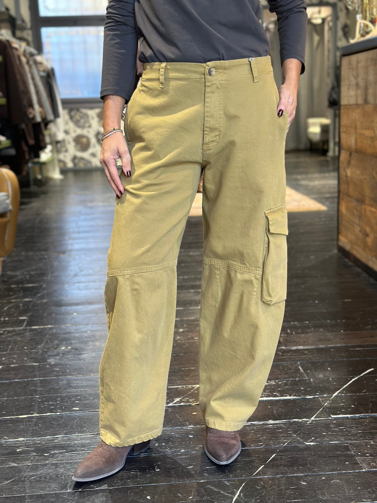 Pantalone cargo senape _ MI.LE. for soku
