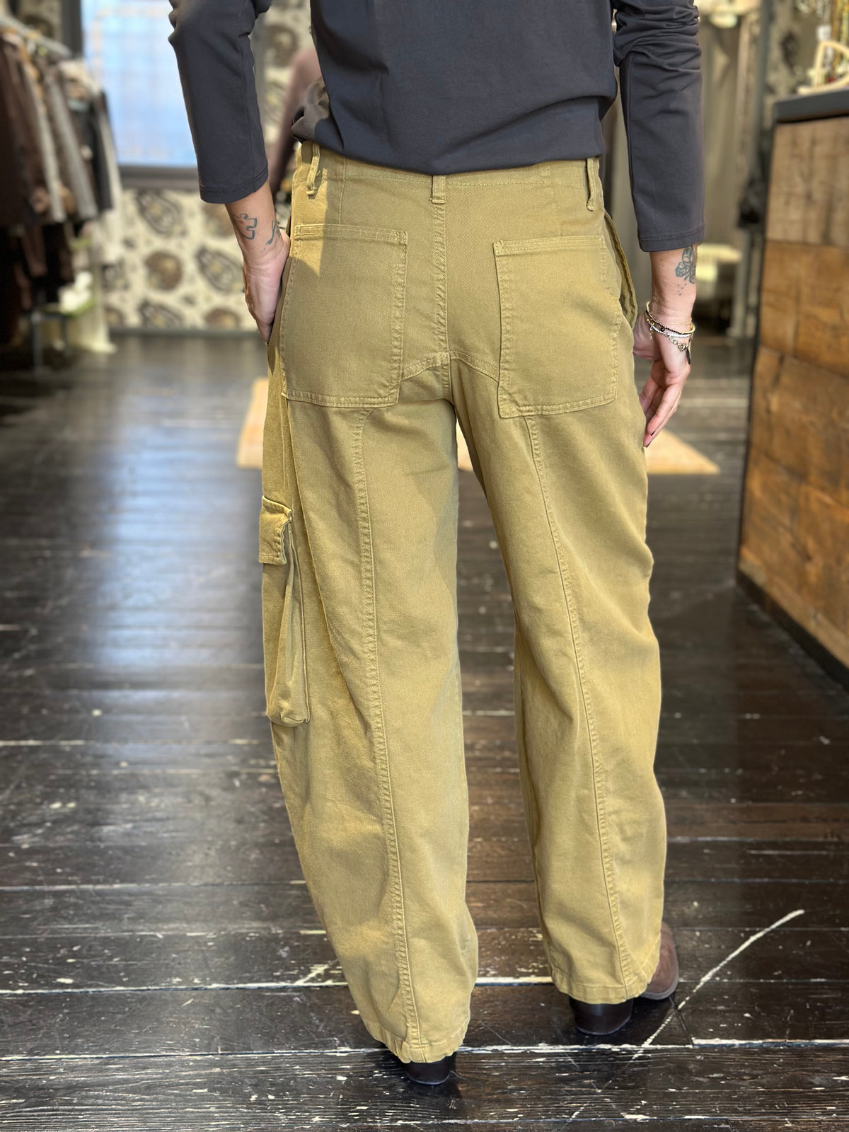 Pantalone cargo senape _ MI.LE. for soku