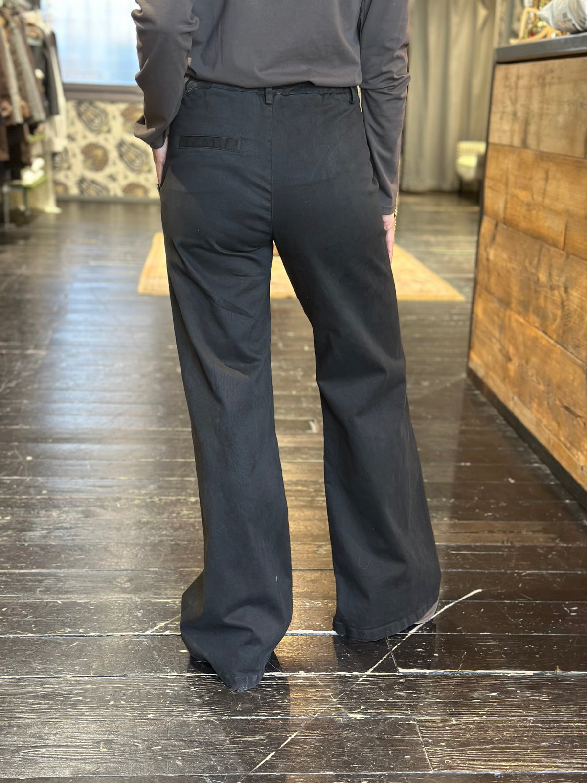 Pantalone palazzo nero _ MI.LE. for soku