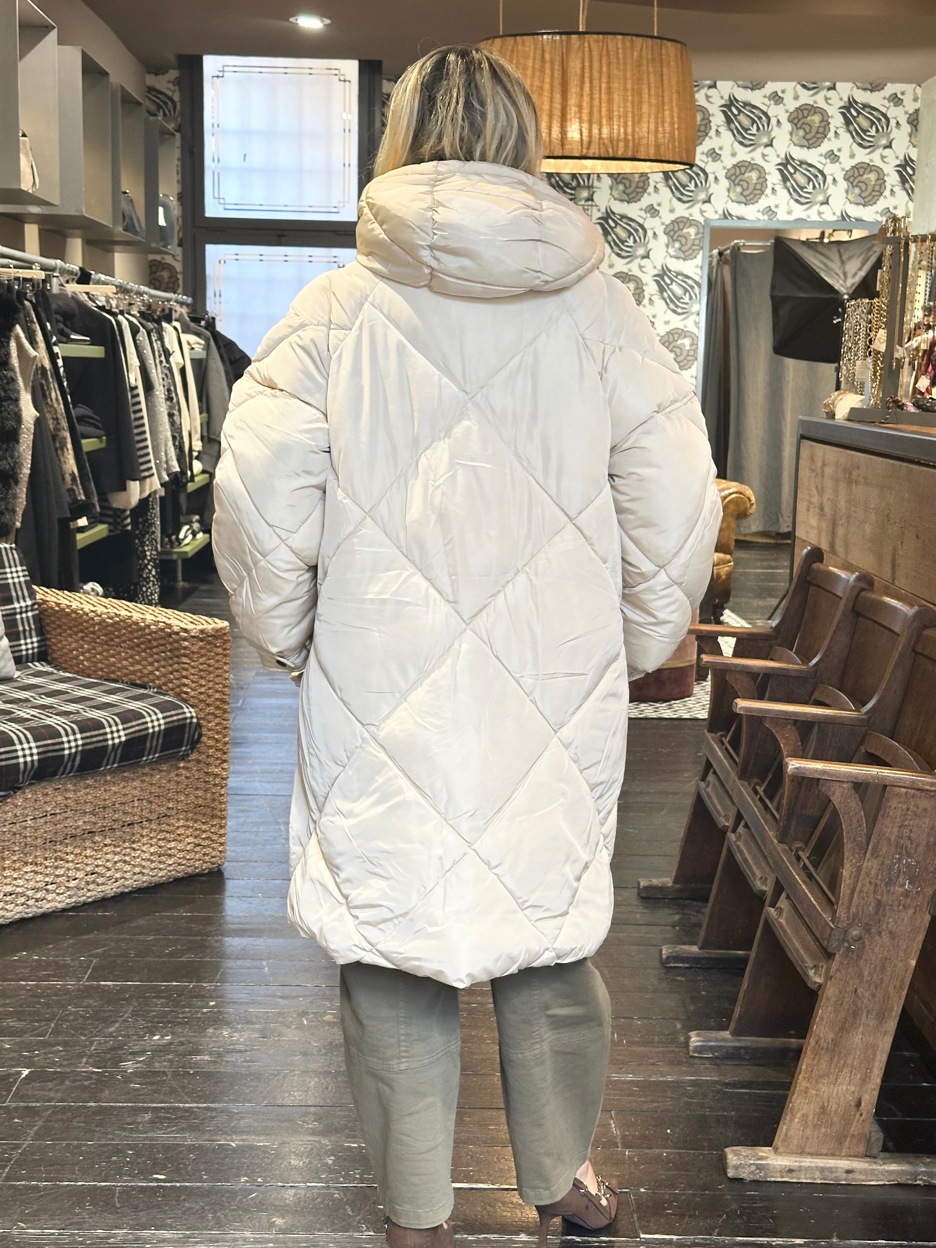 Piumino Lungo Ecru _ Ottod'Ame