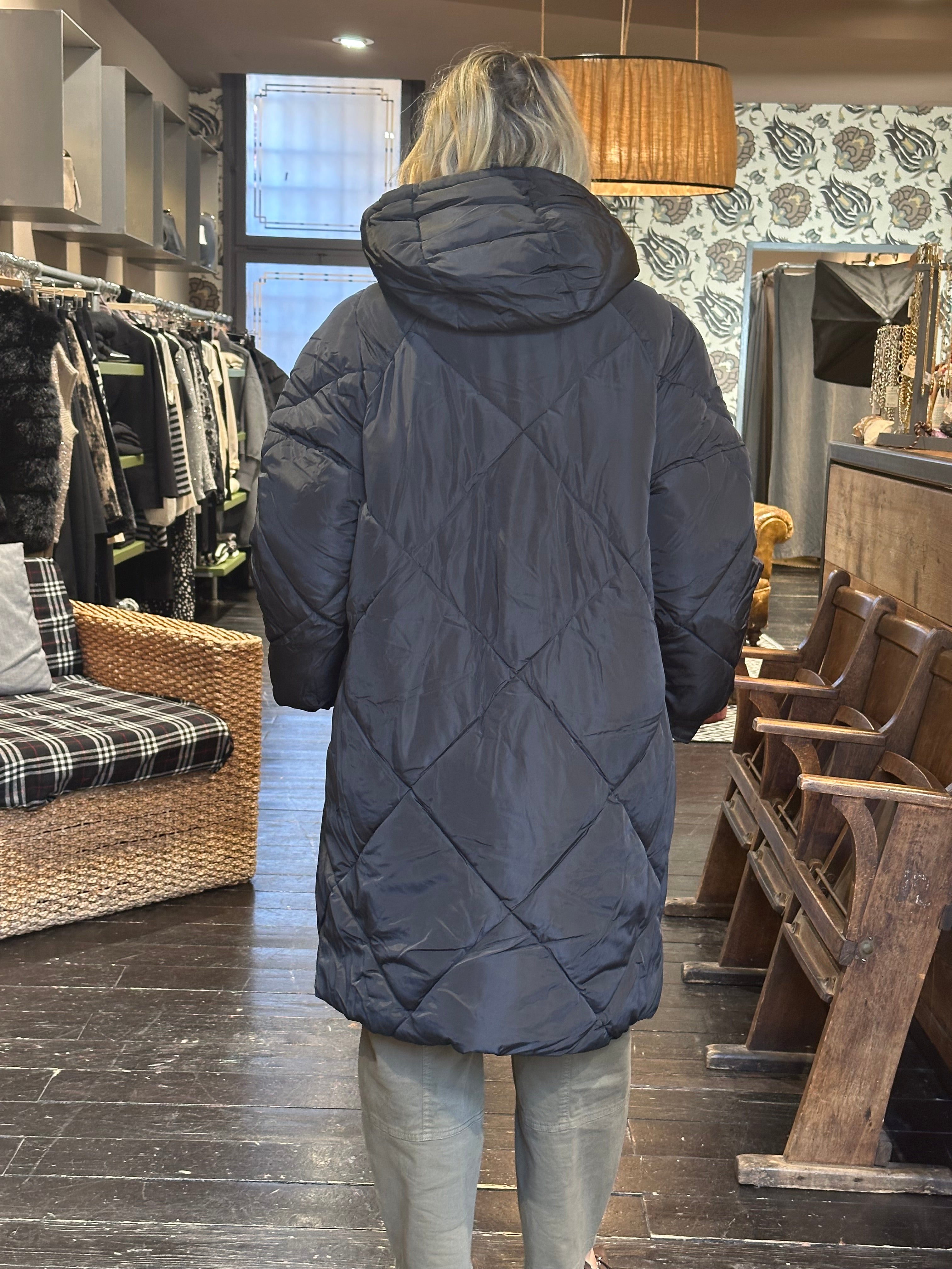 Piumino Lungo Nero _ Ottod'Ame