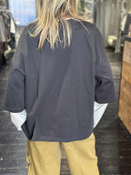 T-shirt doppia manica asfalto _ Vicolo