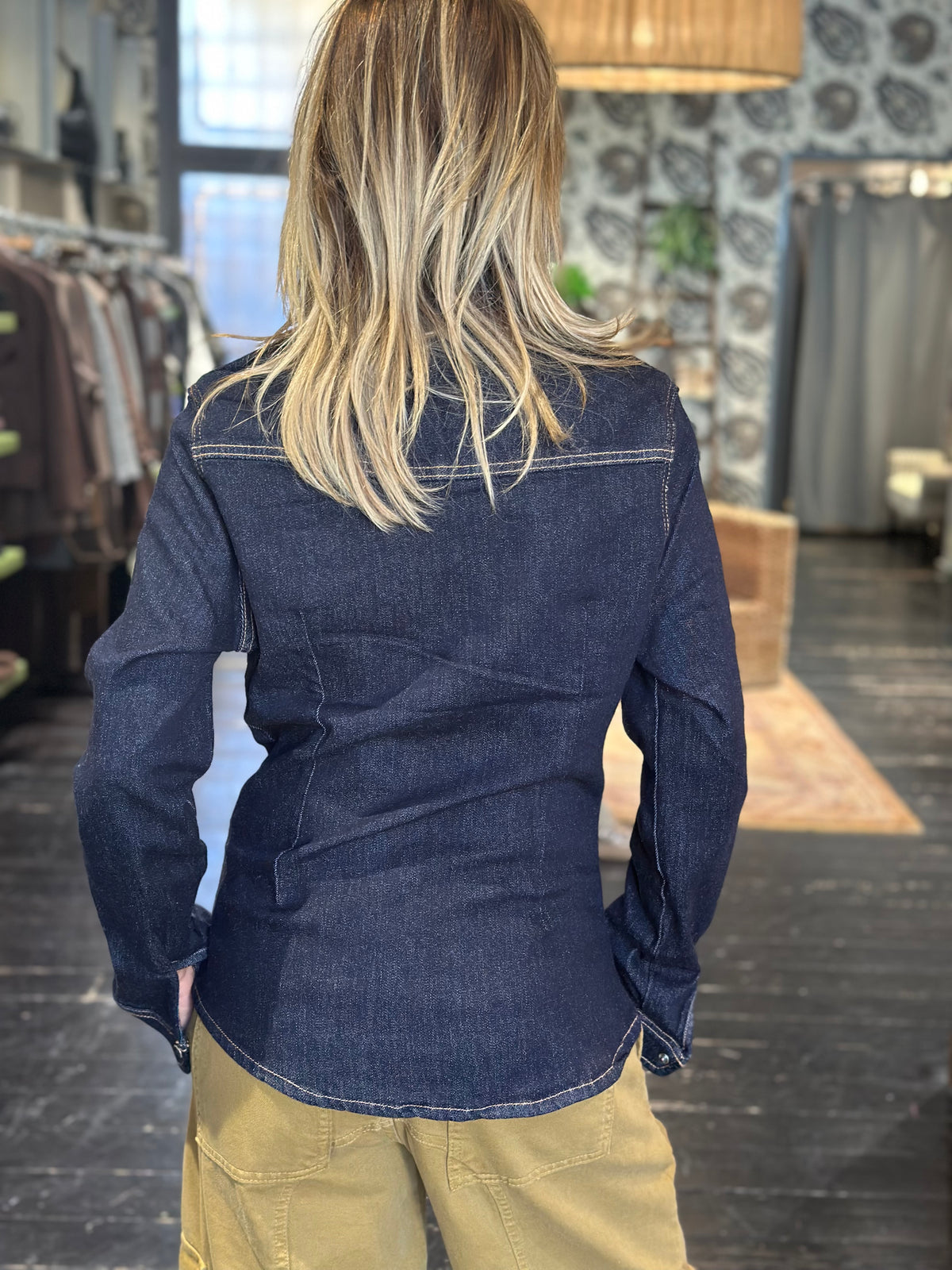 Camicia in denim blu scuro | MI.LE. for soku