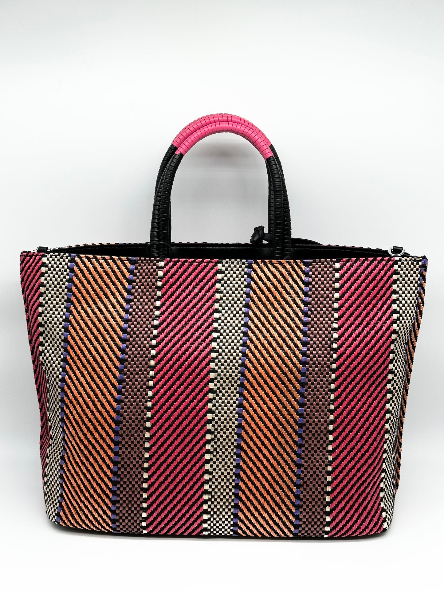 Borsa in Raphia Fucsia