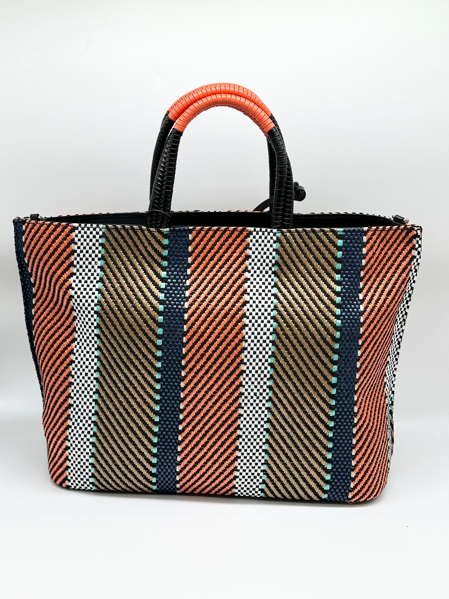 Borsa in Raphia Orange