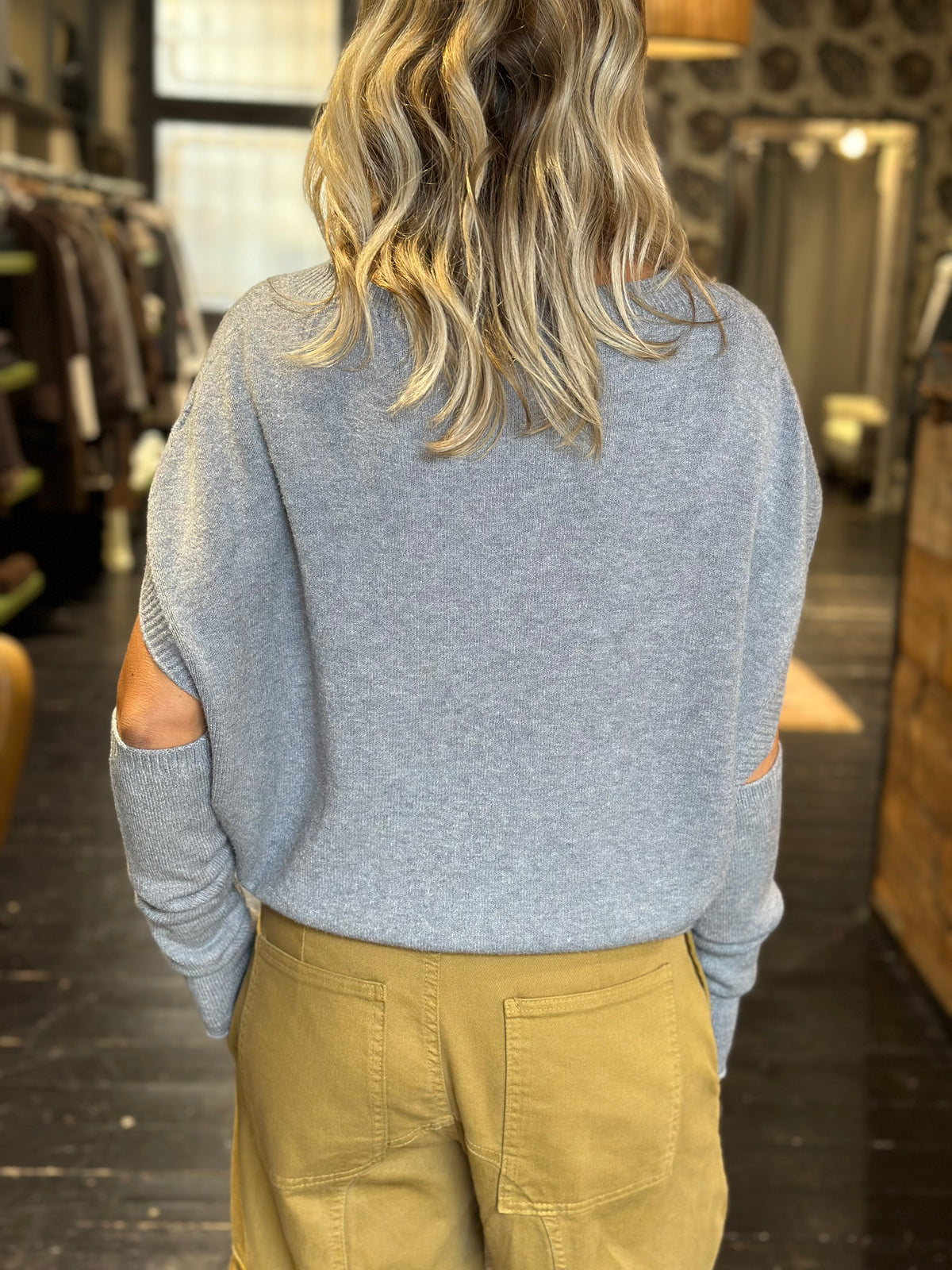 Maglia grigio senza maniche con manicotti _ Souvenir