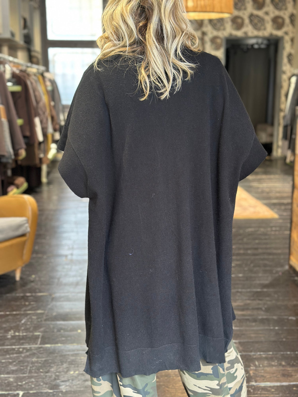 Cardigan Nero Lungo _ Souvenir