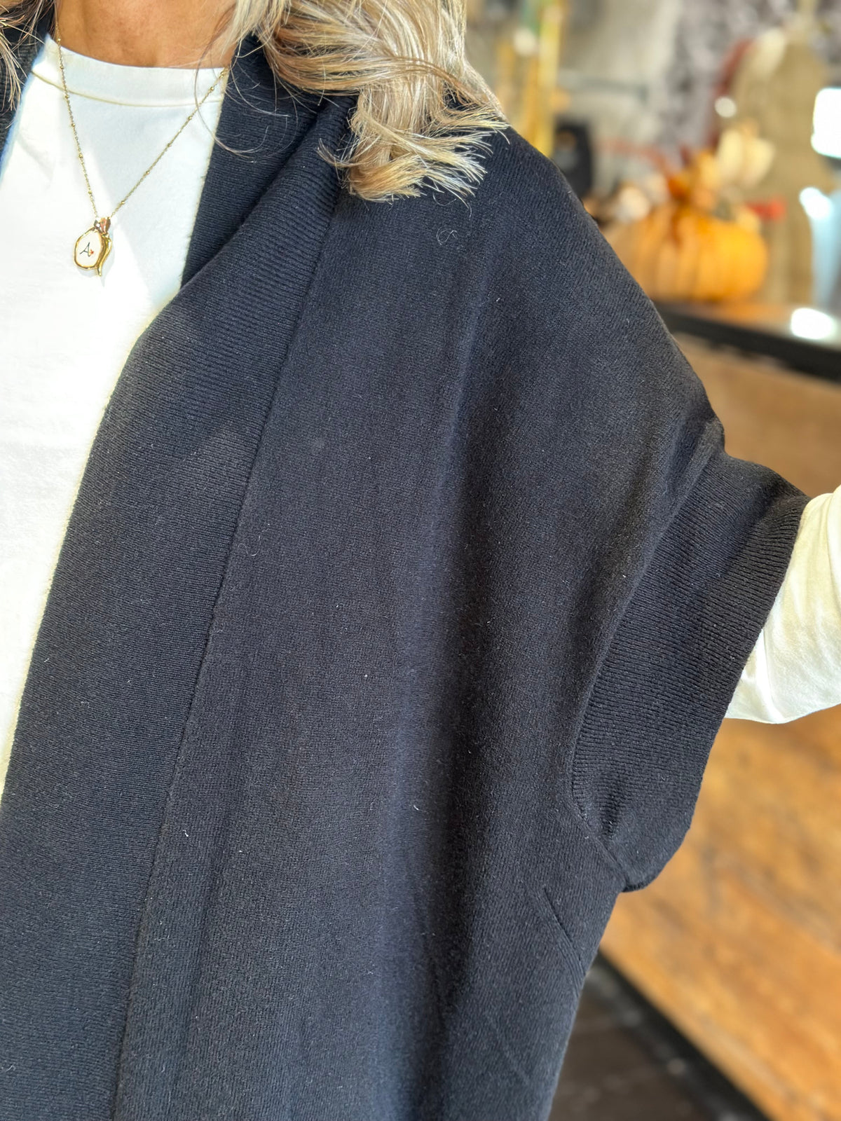Cardigan Nero Lungo _ Souvenir