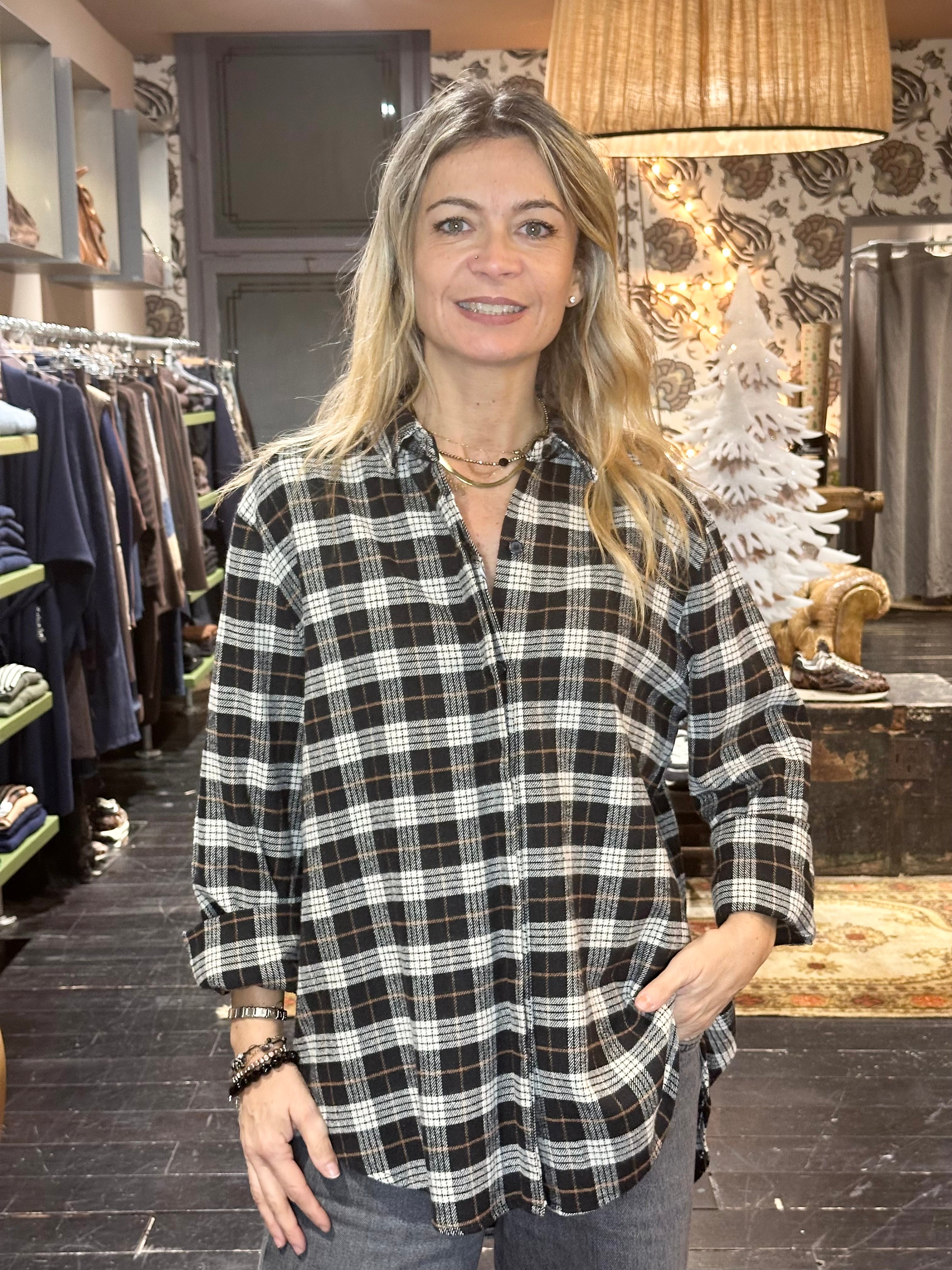 Camicia Check Nero _ MI.LE. for soku