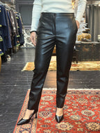 Pantalone Ecopelle Nero _ Vicolo