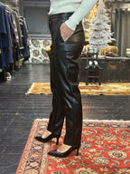 Pantalone Ecopelle Nero _ Vicolo