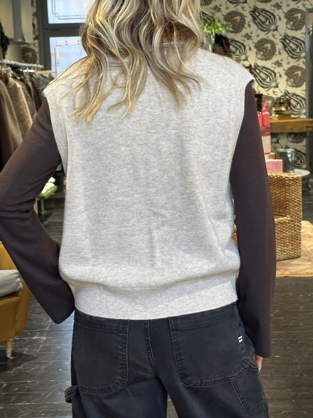 Gilet beige a rombi _ MI.LE. for soku