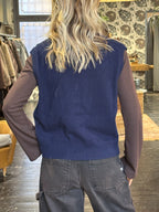 Gilet blu a rombi _ MI.LE. for soku