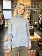 Maglia Collo Alto Over Grigio _ Vicolo