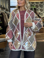 Cardigan con maxi paillettes _ MI.LE. for soku