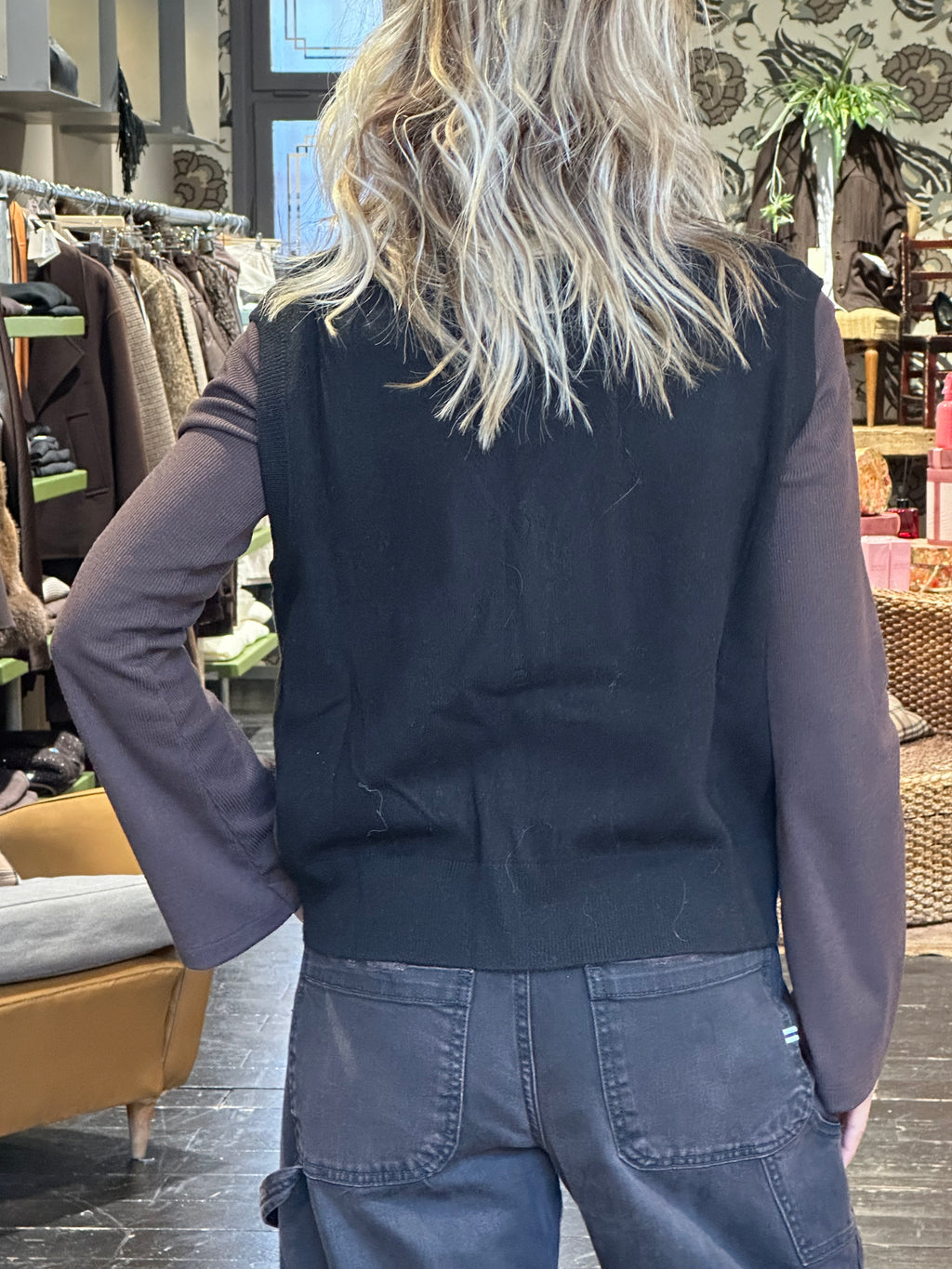 Gilet nero a rombi _ MI.LE. for soku