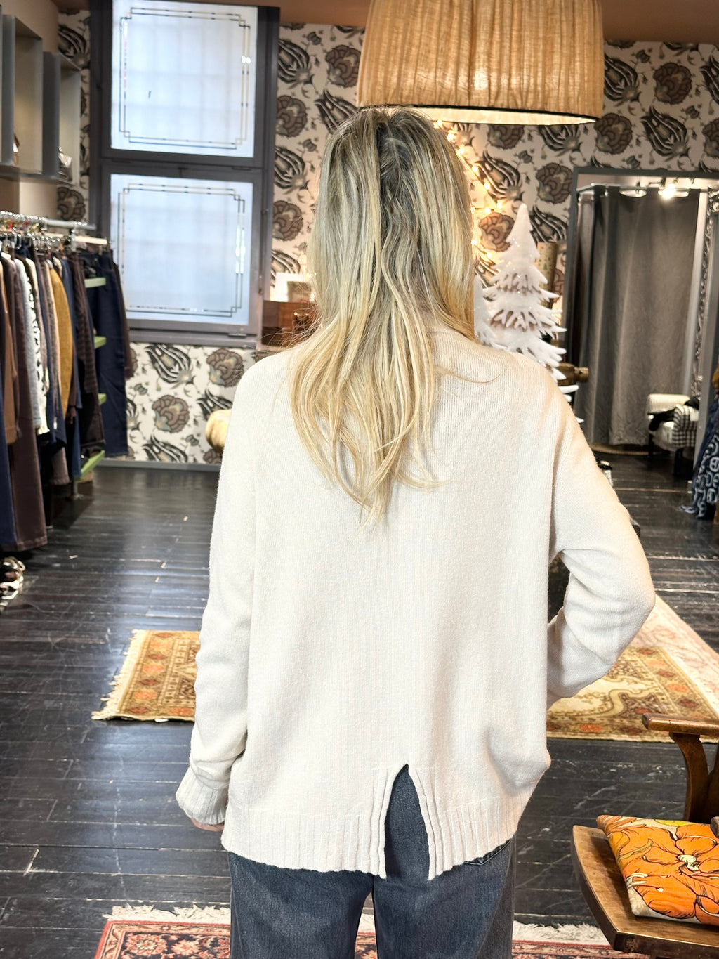 Maglia Over Lupetto Panna