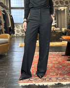 Pantalone Gamba Dritta Nero _ Vicolo