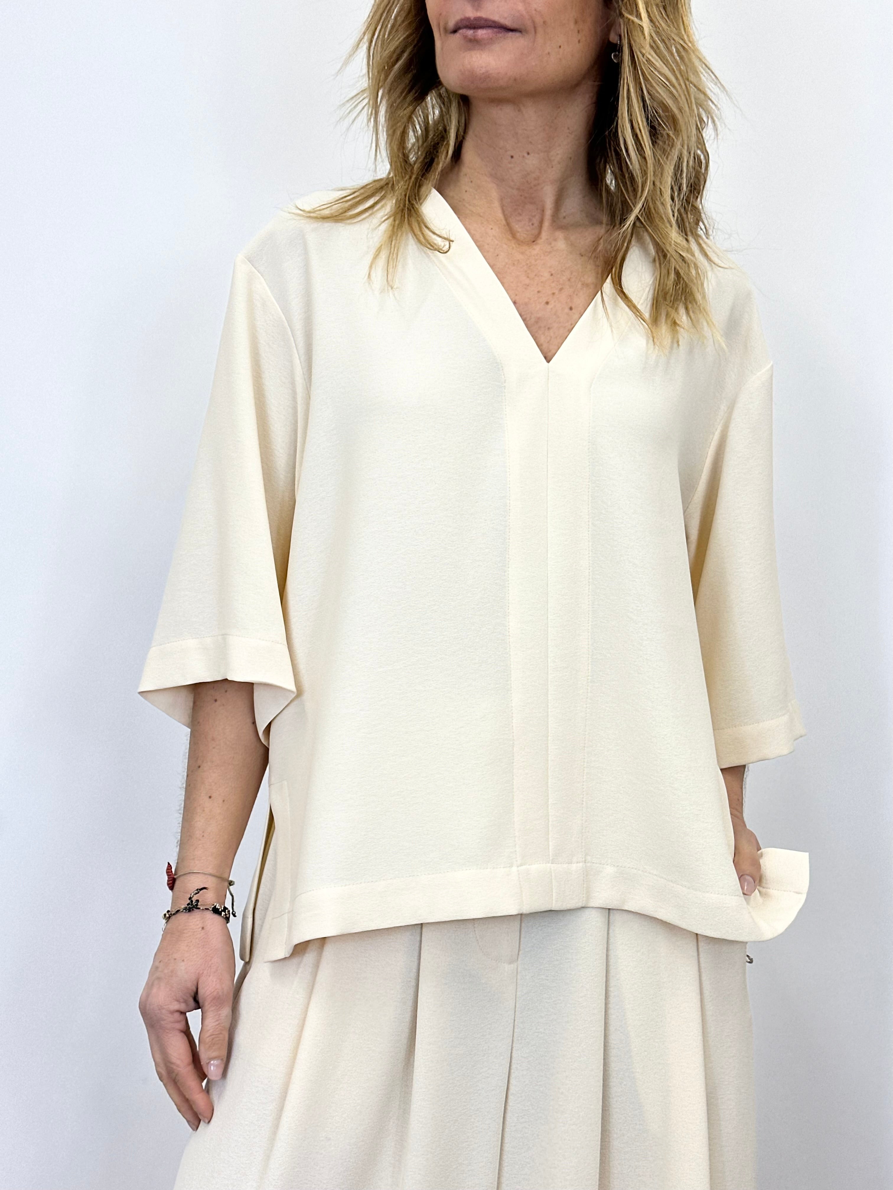 Casacca Scollo a V Latte _ Ottod'Ame