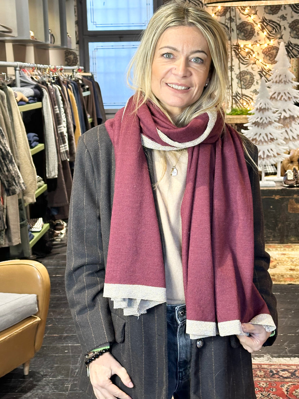 Sciarpa Lurex Bordeaux _ MI.LE. for soku