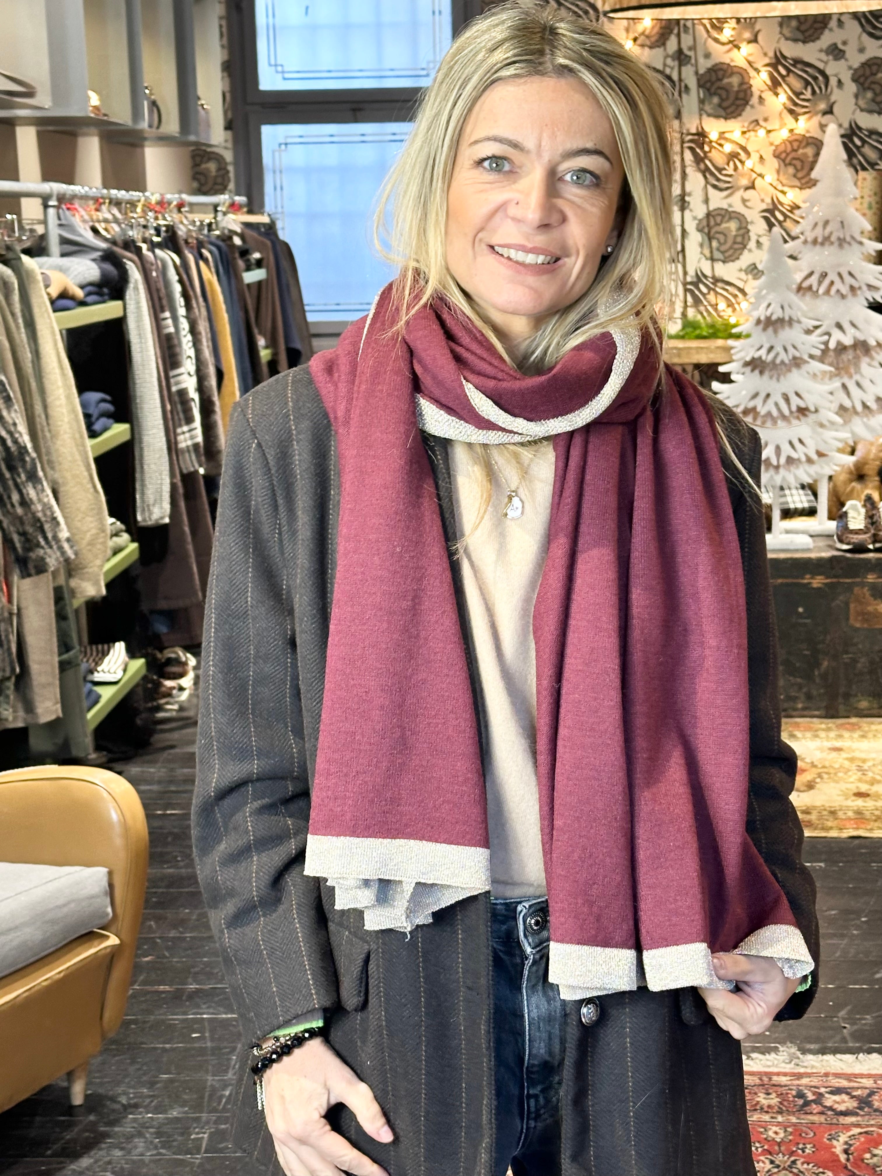 Sciarpa Lurex Bordeaux _ MI.LE. for soku