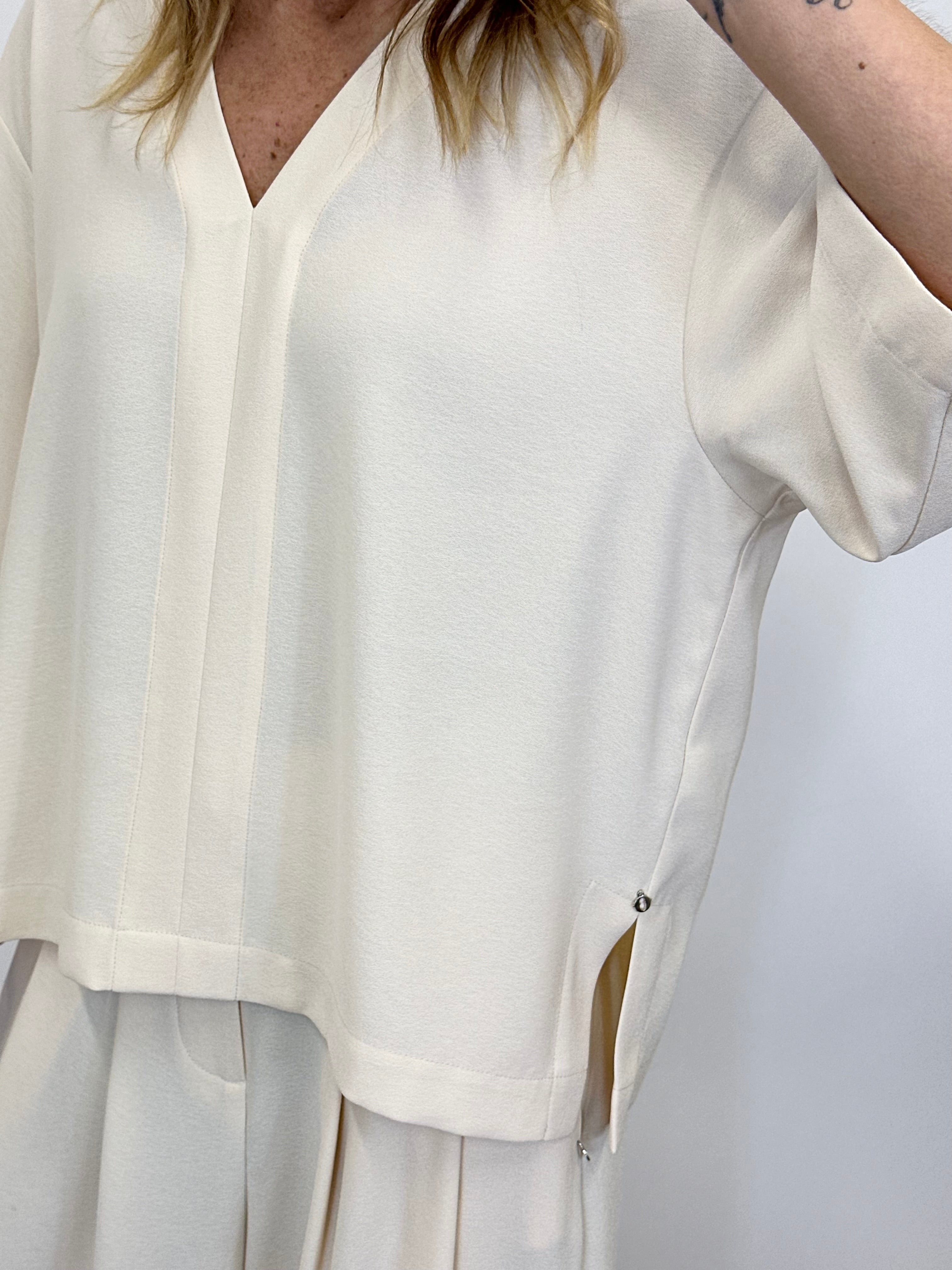 Casacca Scollo a V Latte _ Ottod'Ame