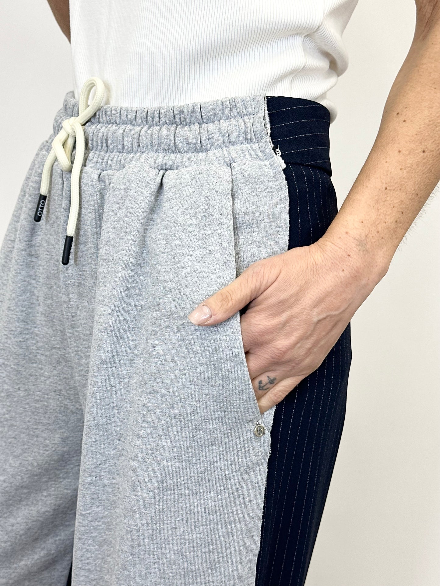 Pantalone Jogger in doppio tessuto