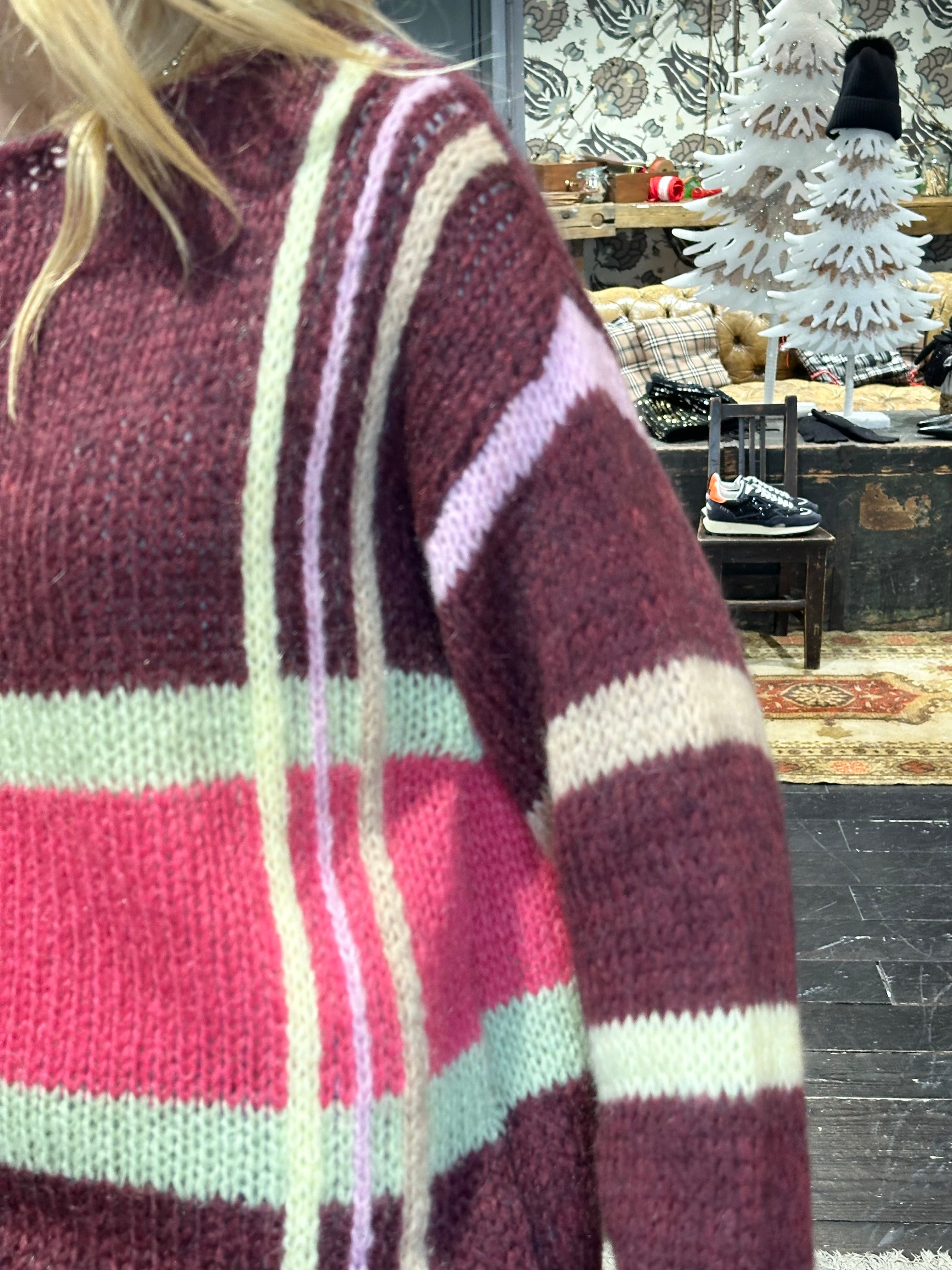 Maglia Rigata Bordeaux _ MI.LE. for soku