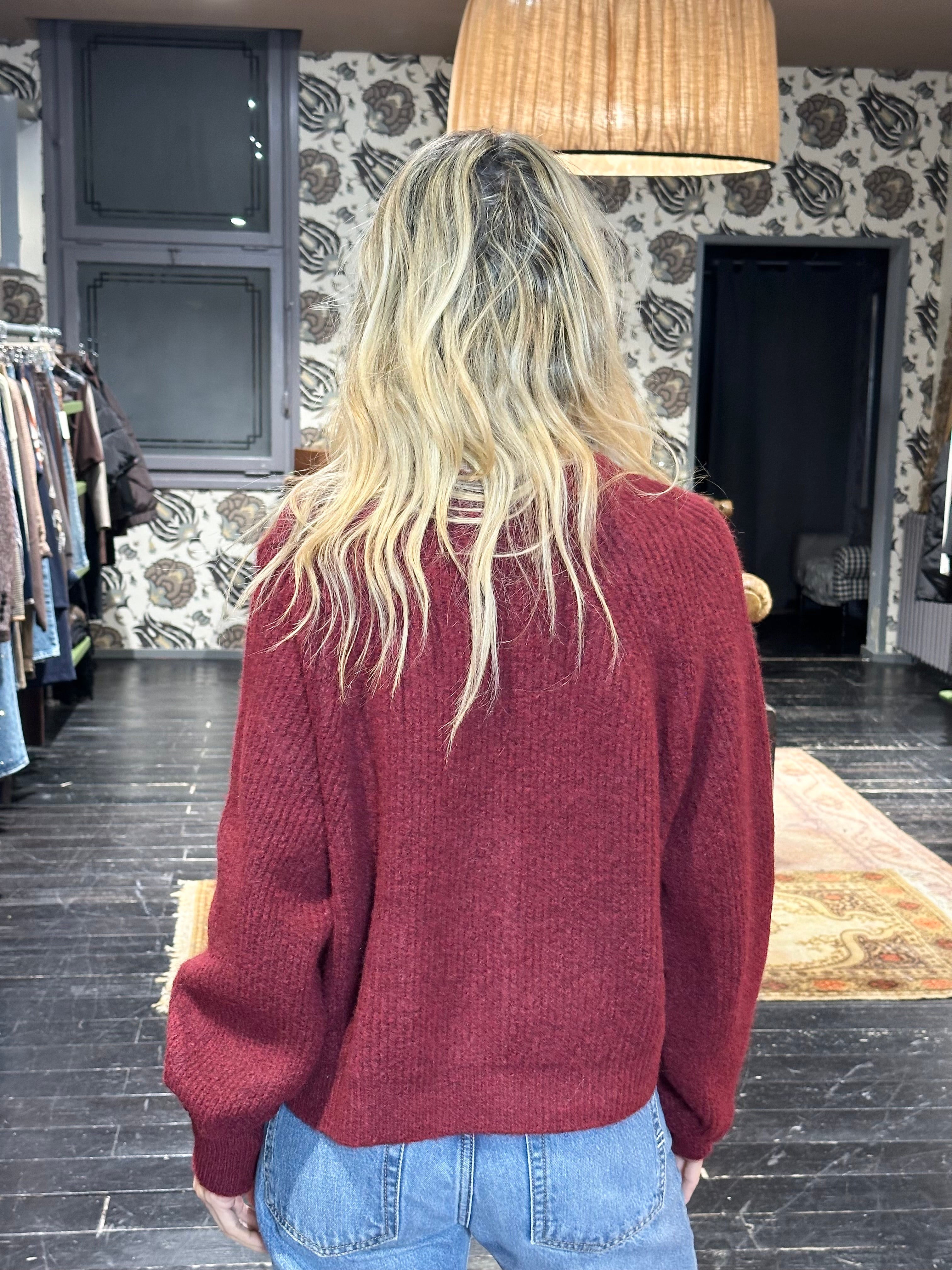 Cardigan Coste Bordeaux _ MI.LE. for soku