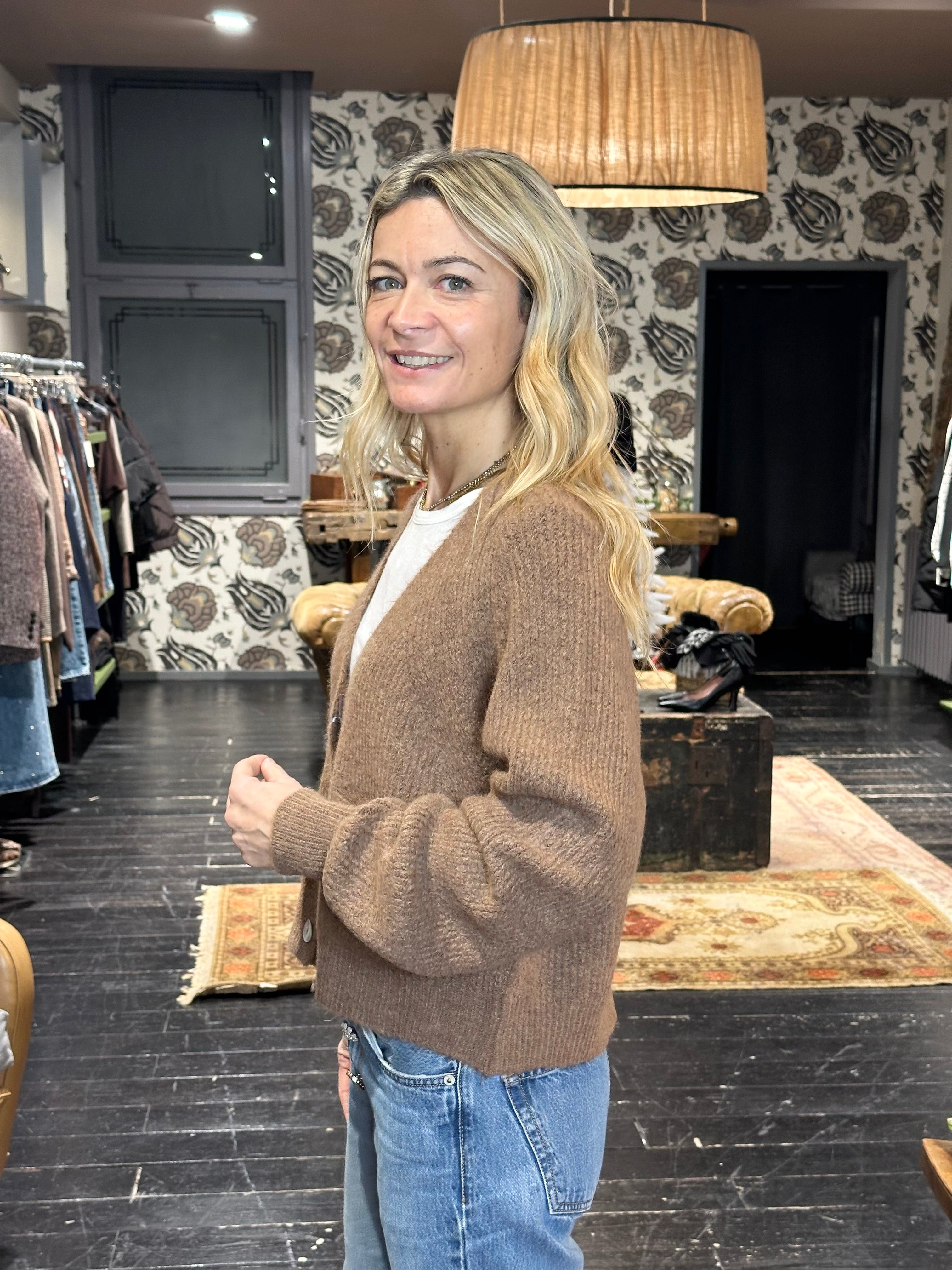 Cardigan Coste Cuoio _ MI.LE. for soku