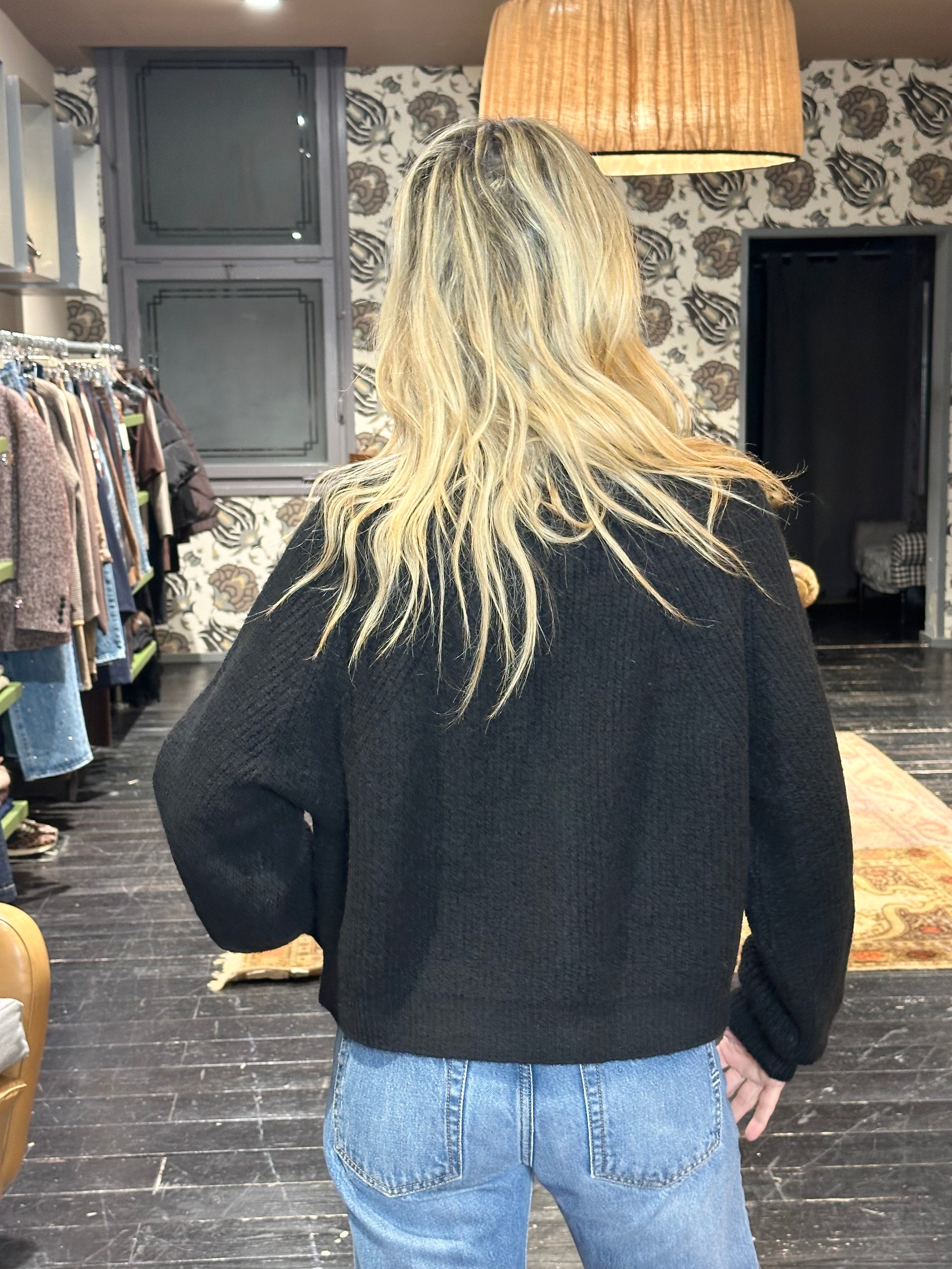 Cardigan Coste Nero _ MI.LE. for soku