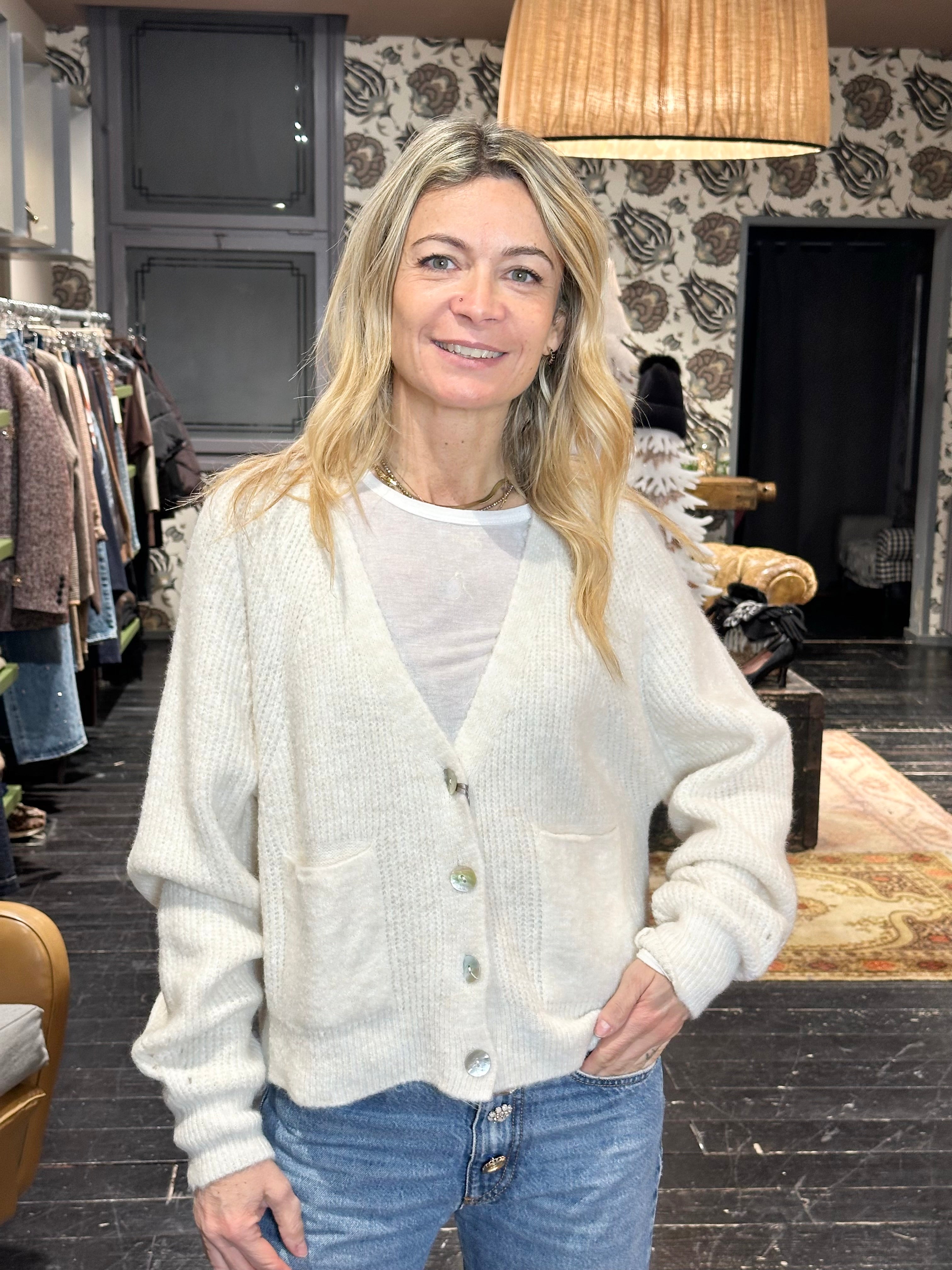 Cardigan Coste Panna _ MI.LE. for soku