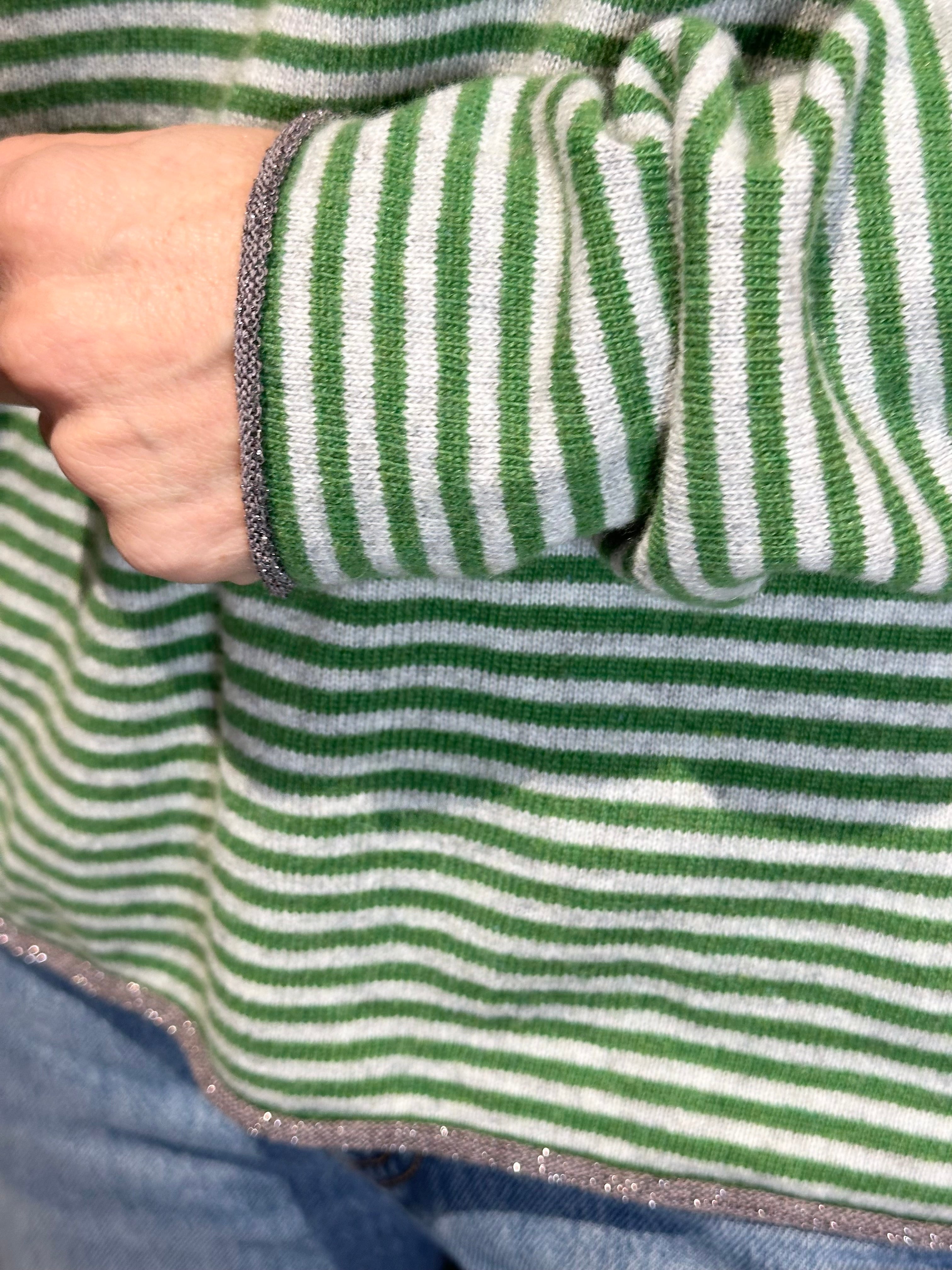 Scollo Barca Rigata Verde _ MI.LE. for soku