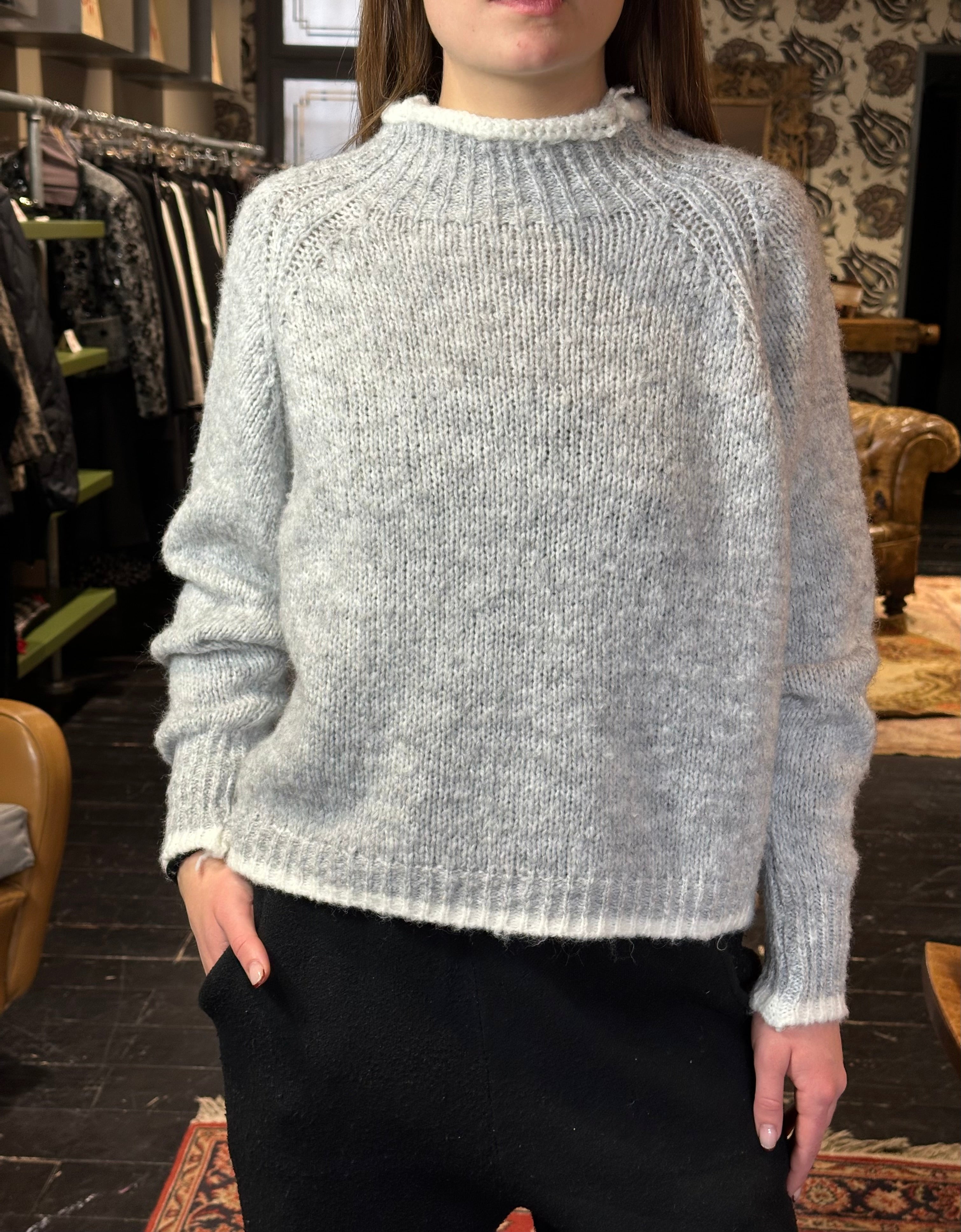 Lupetto Profilo a Contrasto Grigio _ MI.LE.for soku