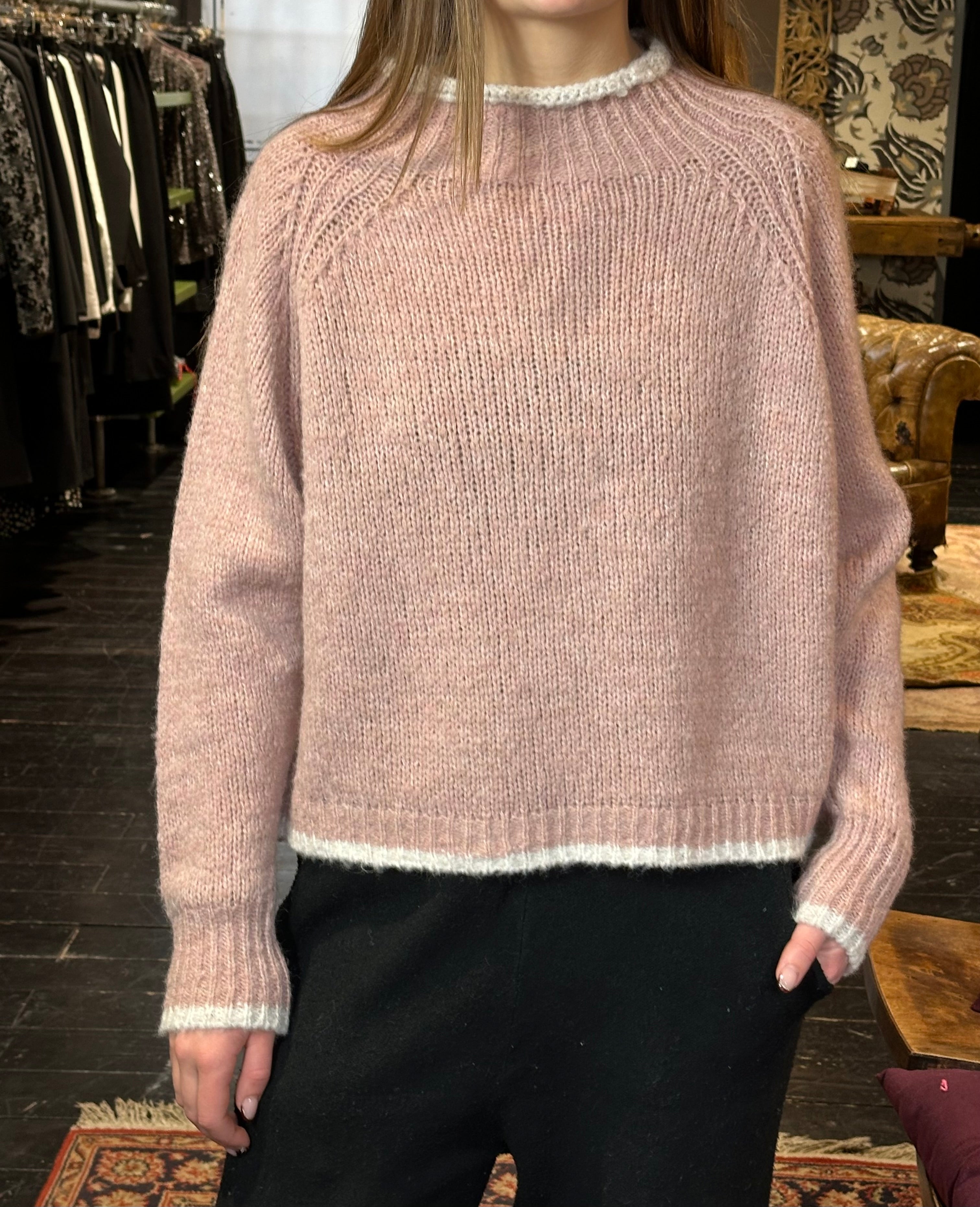 Lupetto Profilo a Contrasto Rosa _ MI.LE.for soku